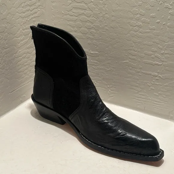 DownEast Dressy Western Cowboy Boots in Suede and Leather size 9 NEW
