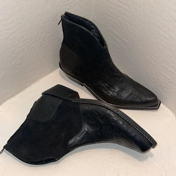 DownEast Dressy Western Cowboy Boots in Suede and Leather size 9 NEW