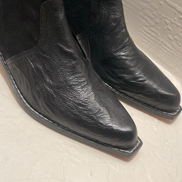 DownEast Dressy Western Cowboy Boots in Suede and Leather size 9 NEW