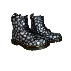 Dr. Martens 1460 Loud Leopard black Lace Up Boots Girls size 11. NEW Doc marten
