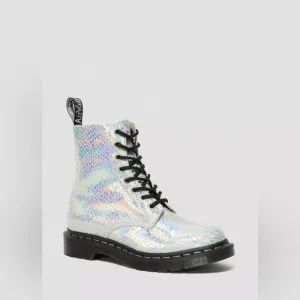 Dr. Martens 1460 Pascal Snake Metallic Suede Boots – Women’s Size 7