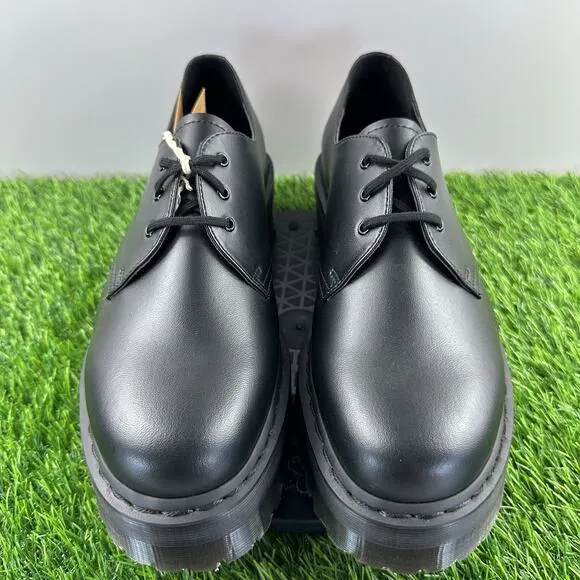 Dr. Martens 1461 Quad Mono Mens Size 11 Vegan Leather Platform Oxford Shoes NEW