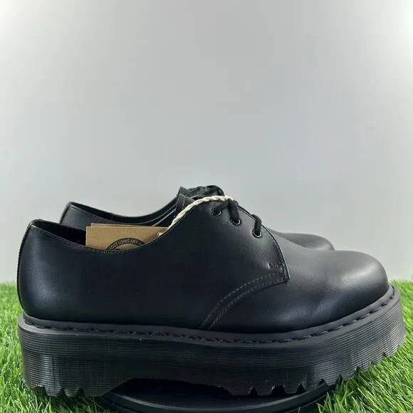 Dr. Martens 1461 Quad Mono Mens Size 11 Vegan Leather Platform Oxford Shoes NEW