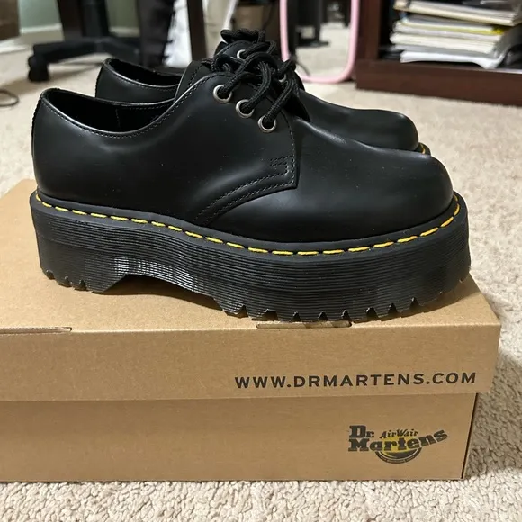 Dr. Martens 1461 smooth leather platform shoes