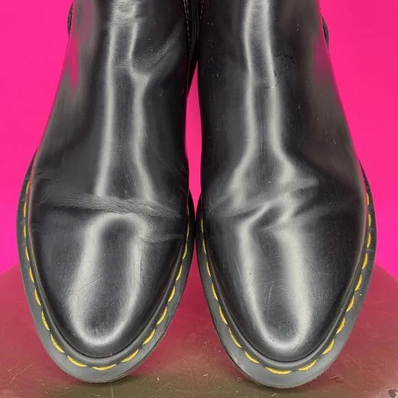 Dr. Martens Bianca Smooth Black Leather Chelsea Boot Sz 5