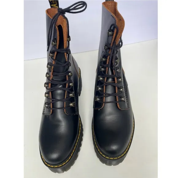 Dr. Martens Black Ankle Boots with Chunky Sole. Size 10. NWOB