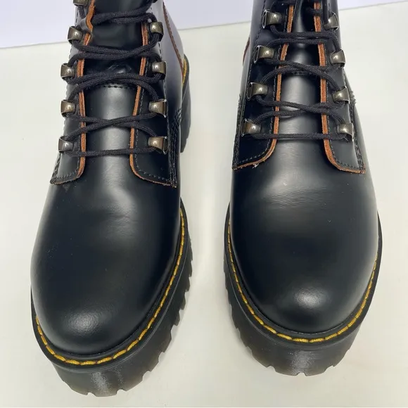 Dr. Martens Black Ankle Boots with Chunky Sole. Size 10. NWOB