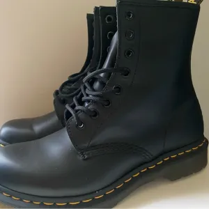 Dr. Martens Black Boots with Yellow Accents