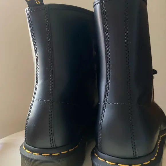 Dr. Martens Black Boots with Yellow Accents