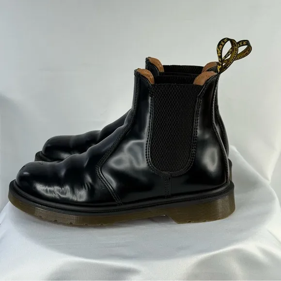 DR MARTENS Black Grunge Classic Chelsea Boots with Elastic Panels US Size 5