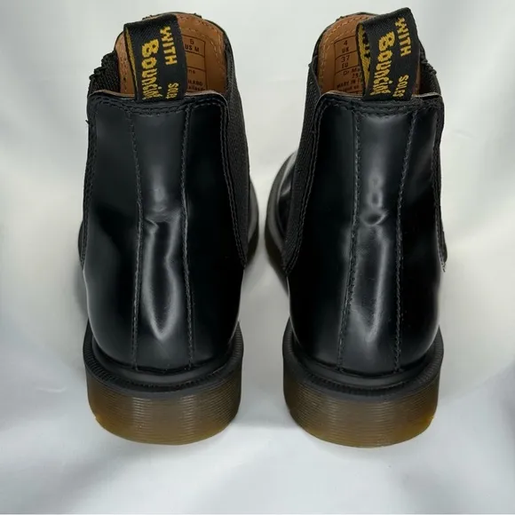 DR MARTENS Black Grunge Classic Chelsea Boots with Elastic Panels US Size 5