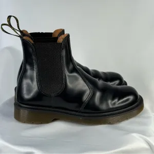 DR MARTENS Black Grunge Classic Chelsea Boots with Elastic Panels US Size 5