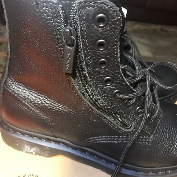 Dr. Martens Black Leather Combat Boots