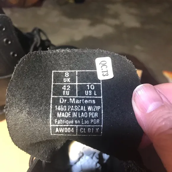 Dr. Martens Black Leather Combat Boots