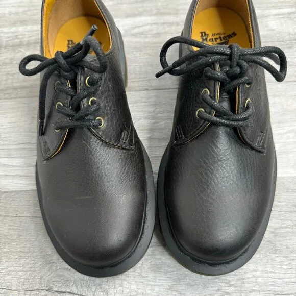 Dr. Martens Black Oxford Lace Up Shoes Black Leather Women’s 5