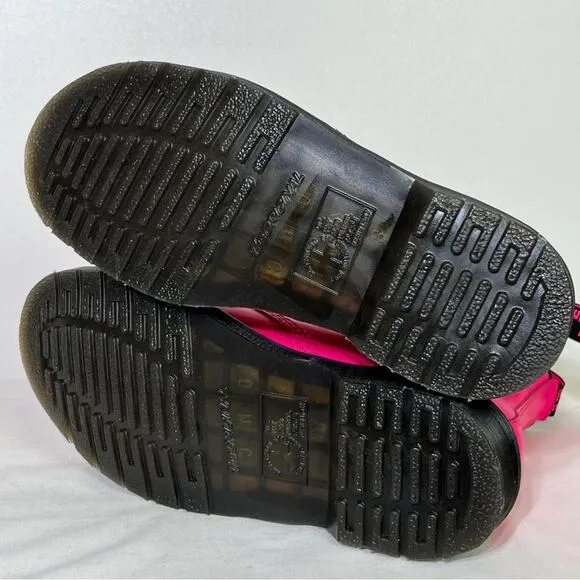 Dr Martens Classic 1460 Smooth Leather Boots in Clash Pink Size 6 NEW