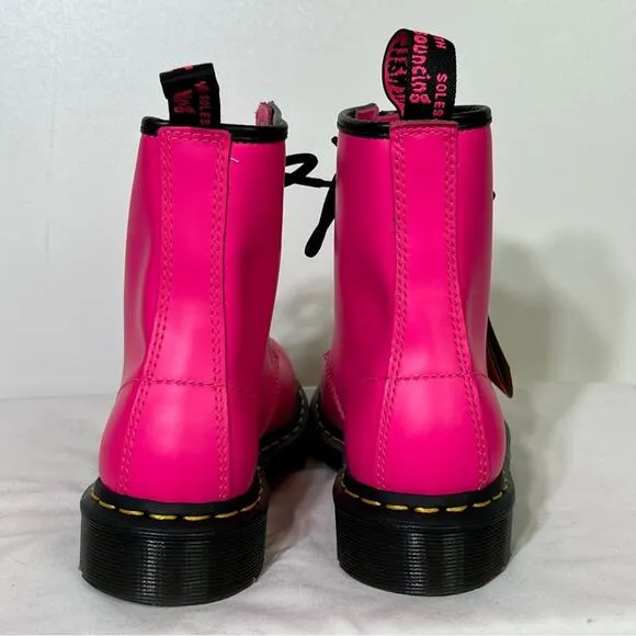 Dr Martens Classic 1460 Smooth Leather Boots in Clash Pink Size 6 NEW
