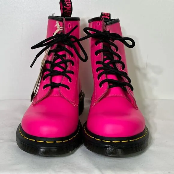 Dr Martens Classic 1460 Smooth Leather Boots in Clash Pink Size 6 NEW
