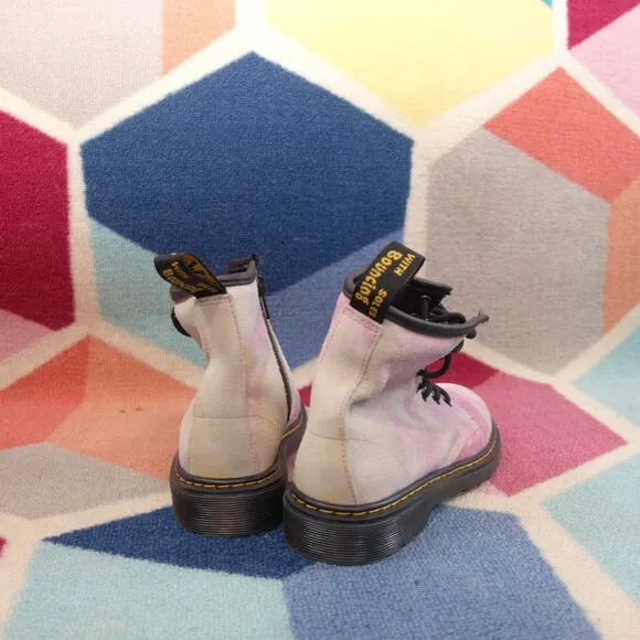 Dr. Martens GIrls Tie Dye Suede Boots Size 2