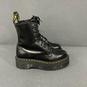 Dr Martens Jadon Platform Leather Lace Up Boots Womens Size 9 Black