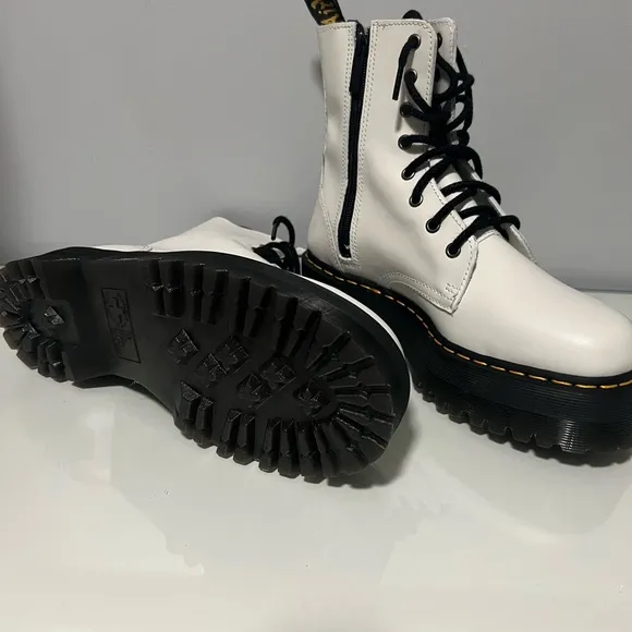 Dr. Martens Jadon White and Black Boots