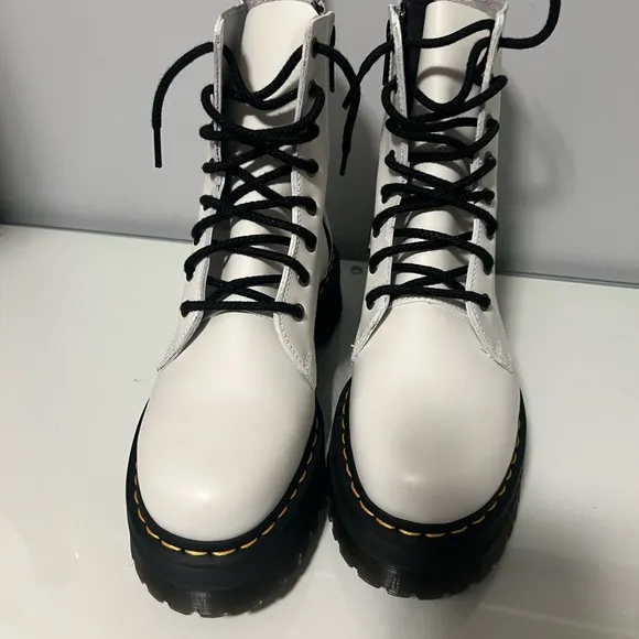 Dr. Martens Jadon White and Black Boots