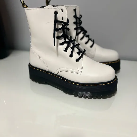 Dr. Martens Jadon White and Black Boots