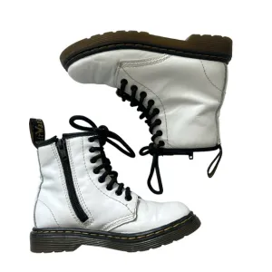 Dr. Martens Kid 1460J White combat classic boots size US11 zipper closure