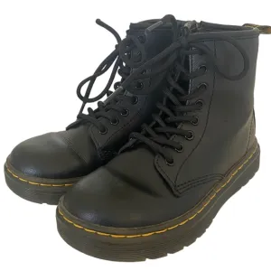 DR. MARTENS Kids Black Zavala Junior Lace Up Boots  Size: 13