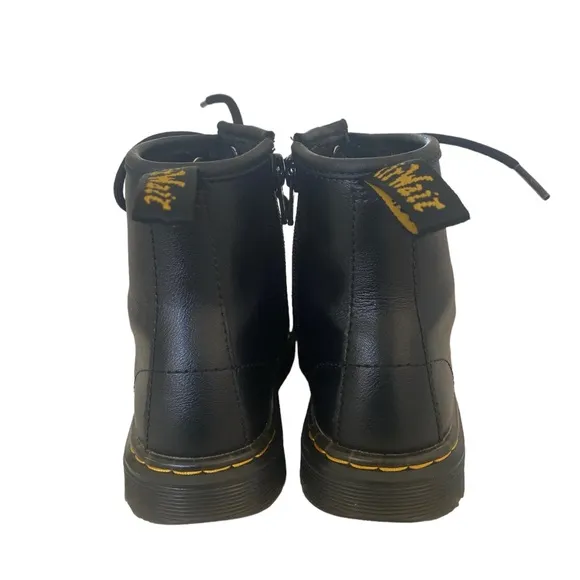 DR. MARTENS Kids Black Zavala Junior Lace Up Boots  Size: 13