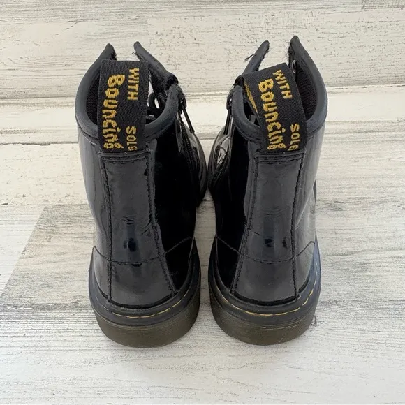 Dr. Martens Kids Size 2 Classic Style 1460 Patent Leather Combat Style Boots
