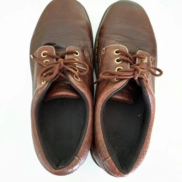 Dr. Martens Men's 12 Docs Brown Boston Lug Sole Shoes Lace Up Oxford