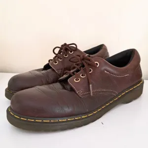 Dr. Martens Men's 12 Docs Brown Boston Lug Sole Shoes Lace Up Oxford