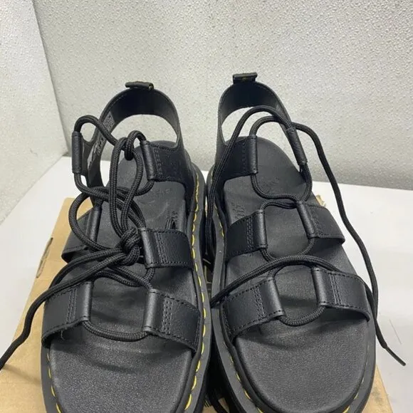 Dr. Martens Nartilla XL Sandals – Black Size Women’s 8 – Lace-Up Gladiator Platf
