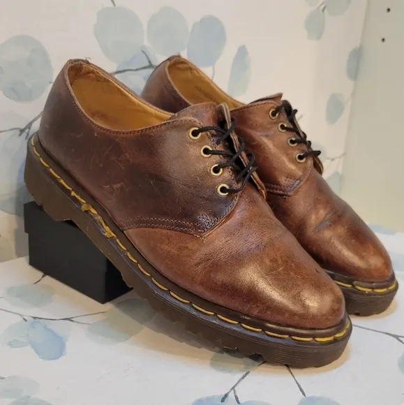 Dr Martens Original Crazy Horse Brown Leather Oxford Shoes Mens Size 5 UK/ 6 US