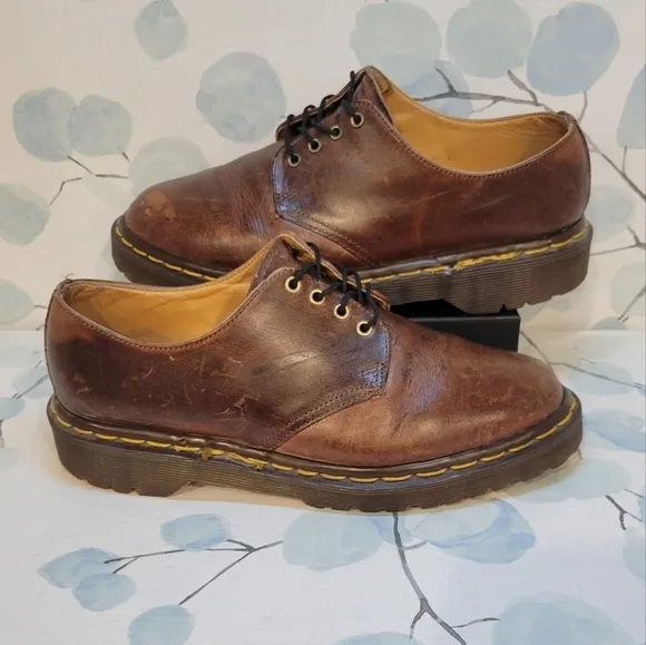 Dr Martens Original Crazy Horse Brown Leather Oxford Shoes Mens Size 5 UK/ 6 US