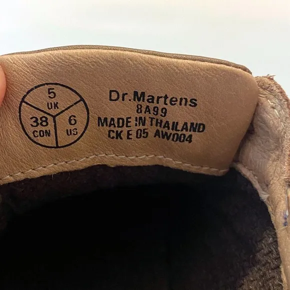 Dr.‎ Martens Women's Brown Leather Casual Fashion Sneaker Shoes US Size 6 UK 5