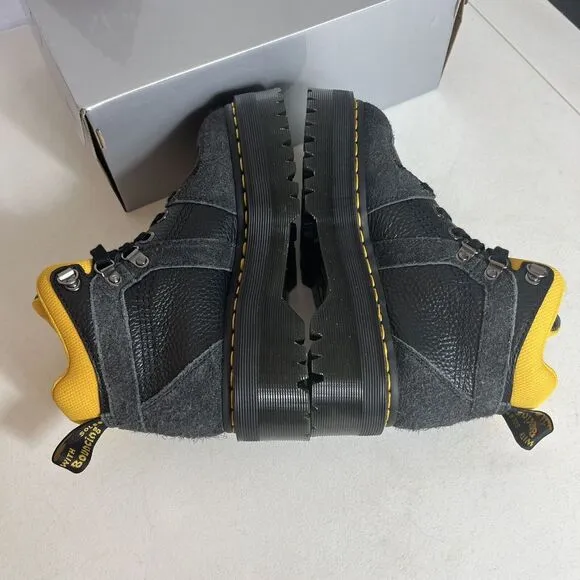 Dr Martens Zuma Hiker Boots Womens Size 6 Black  Leather / Suede New!