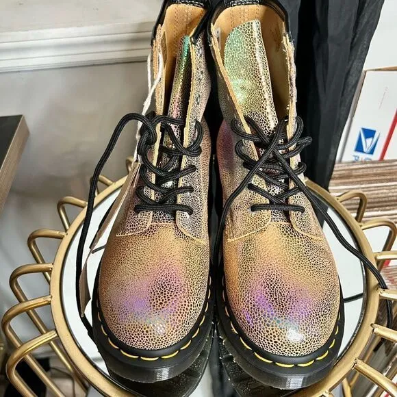 Dr.Martens 1460 Ray Sand Rainbow Boots NWT