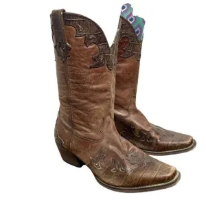 DURANGO GAMBLER 12&quot; WESTERN BOOT (DB4434) Size 8.5ee 8 1/2 ee Brown Cowboy