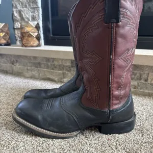 Durango Men's Size 12 EE Black and Brown Weatern Cowboy Boots