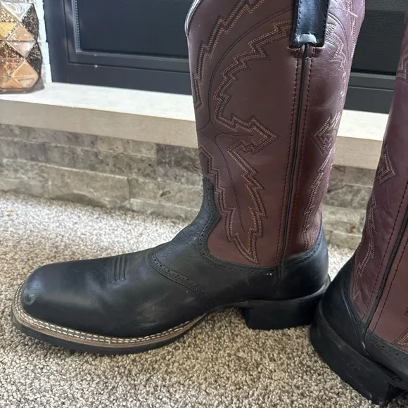 Durango Men's Size 12 EE Black and Brown Weatern Cowboy Boots