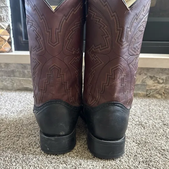 Durango Men's Size 12 EE Black and Brown Weatern Cowboy Boots