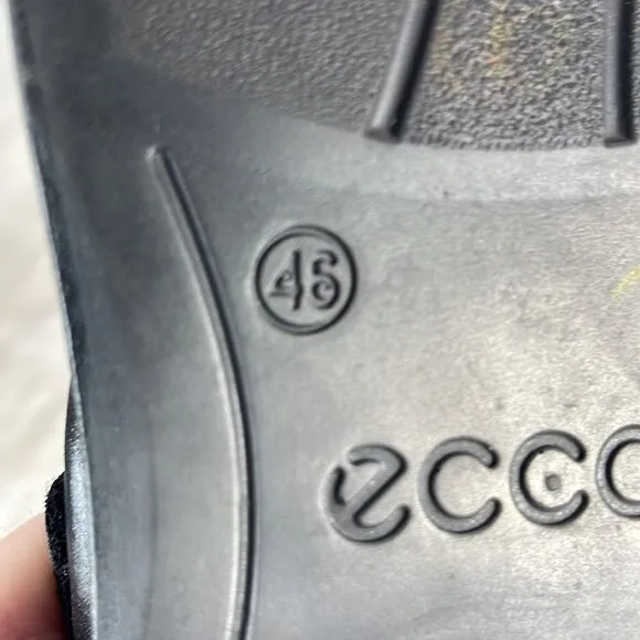 Ecco Black Leather Fisherman Style Shoes Sz 46/US 12.5