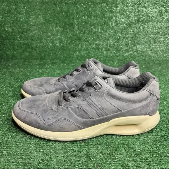 Ecco Gray Leather Athletic Shoes CS16 Men's Size 42 US 8-8.5