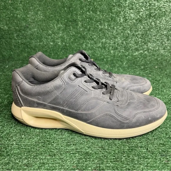Ecco Gray Leather Athletic Shoes CS16 Men's Size 42 US 8-8.5