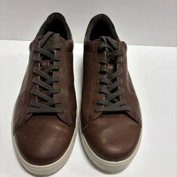 Ecco Men’s Street Lite Retro Brown Leather Sneakers, Size US9-9.5M, EU43