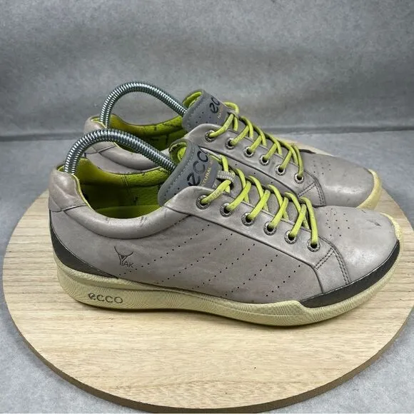 Ecco Spikeless Golf Shoes Mens EU 40 US 7 Gray Biom Hydromax Yak Leather