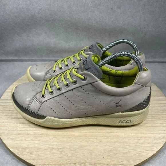 Ecco Spikeless Golf Shoes Mens EU 40 US 7 Gray Biom Hydromax Yak Leather