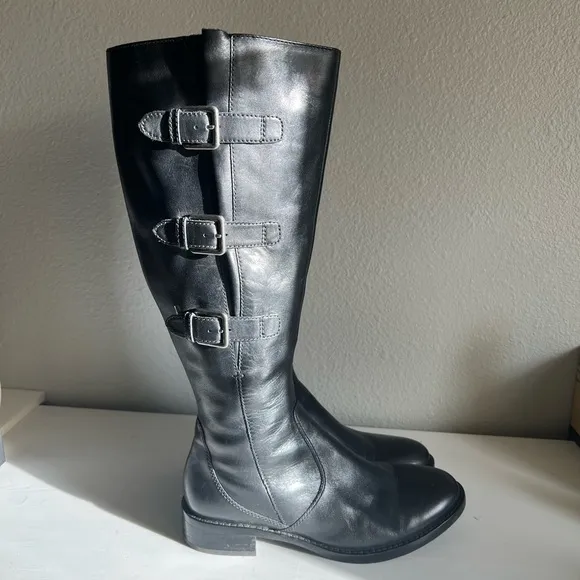 ECCO WOMEN'S HOBART BUCKLE Boots Size 38 (US 7-7.5)$230.00